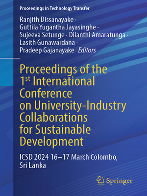 cover image of Proceedings of the 1st International Conference on University-Industry Collaborations for Sustainable Development